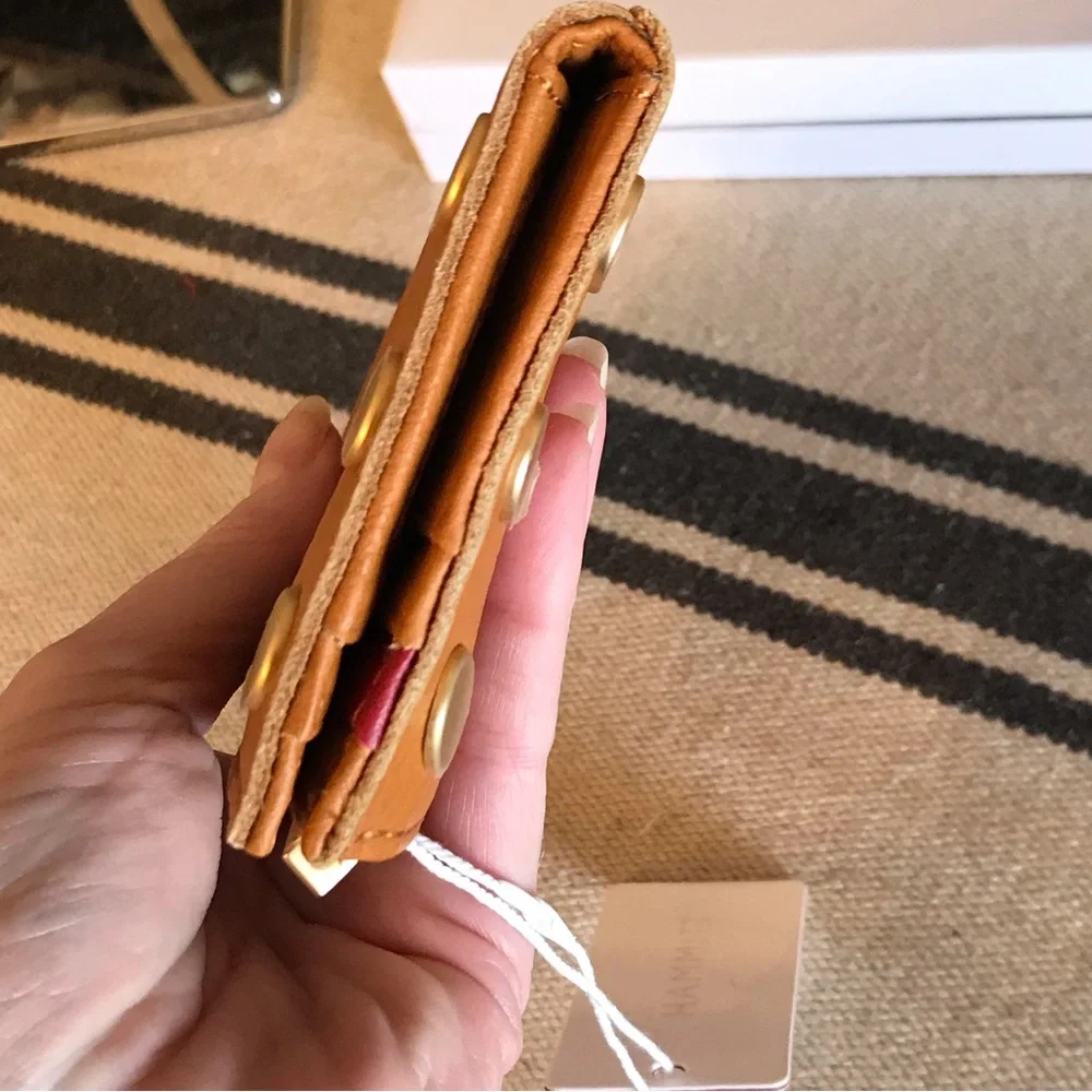 Hammitt Tan Leather Wallet with Gold Studs - Picture 5 of 12
